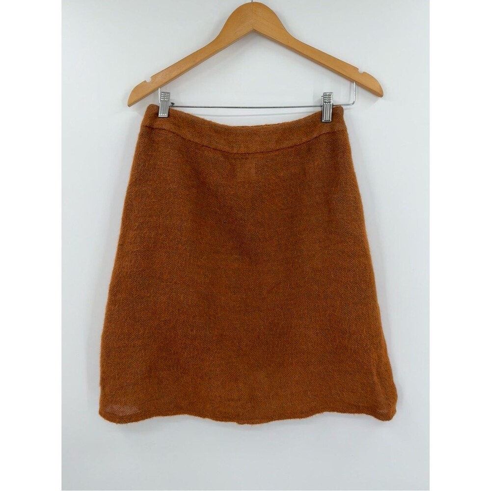 Genny Way Vintage Wool Mohair Alpaca Mini Skirt | Camel | 8